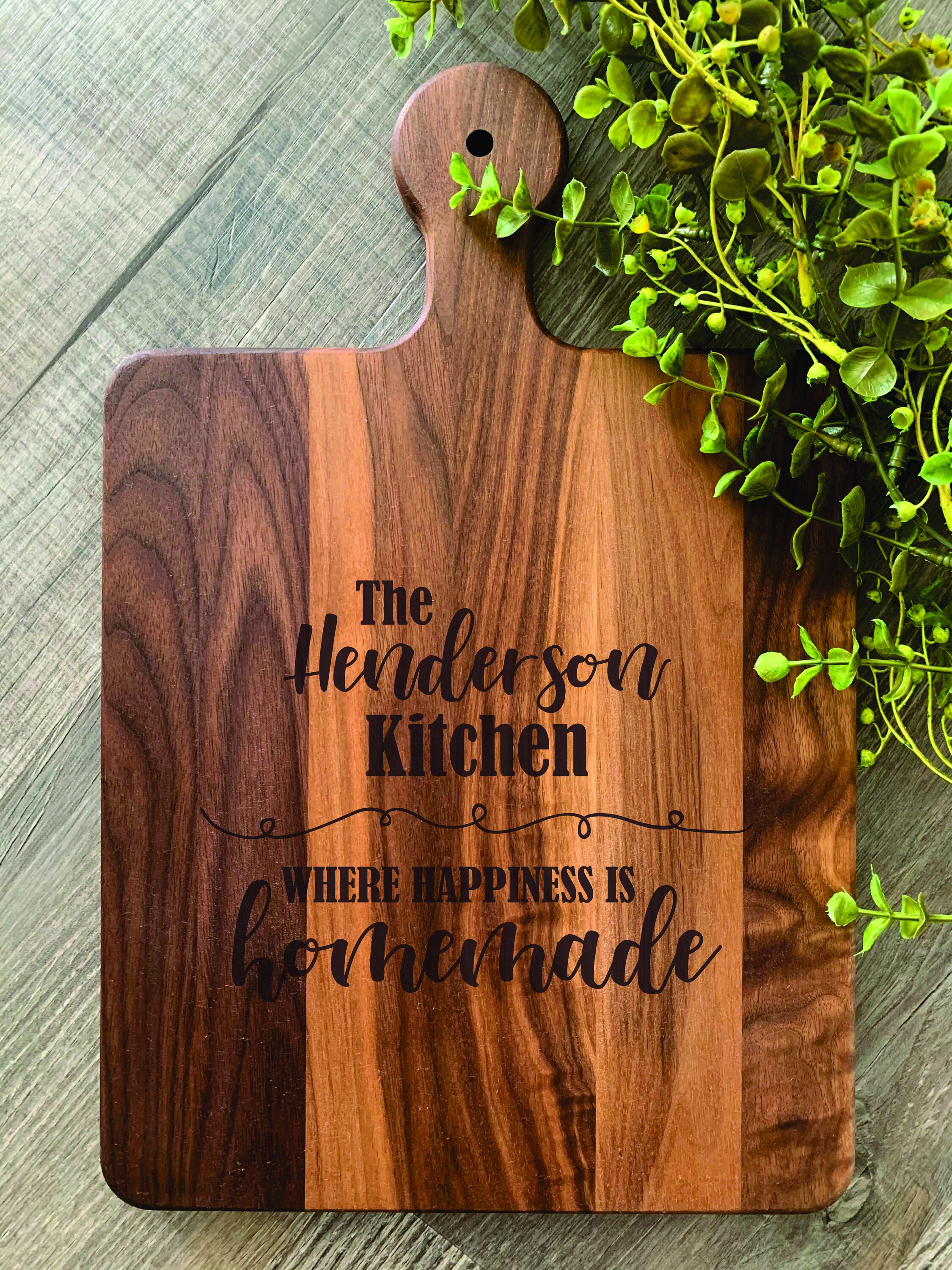 Personalized Happiness Is Homemade Cutting Board, 61477