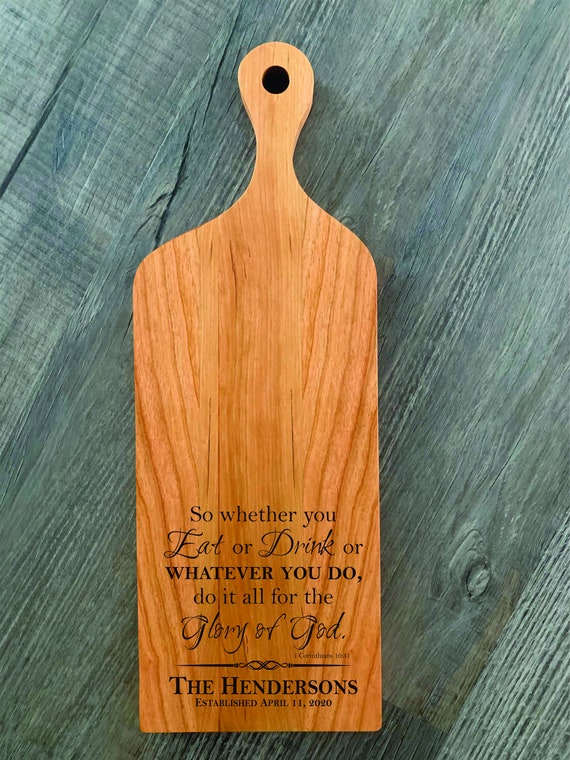 Do All For The Glory Of God {Wooden Cutting Board} Do All For The Glory Of God {Wooden Cutting Board}
