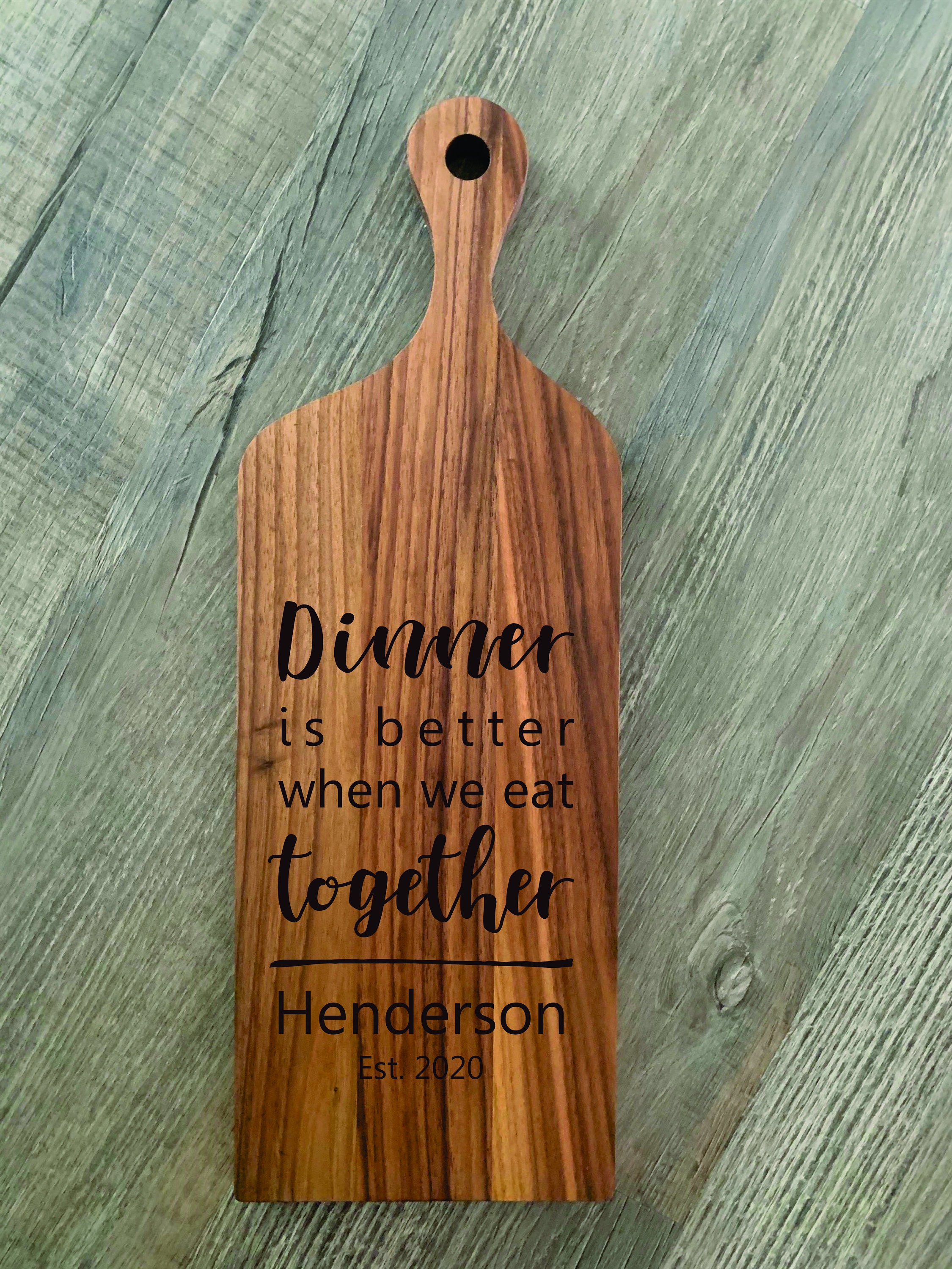 Custom Charcuterie Board Personalized Family Cutting Board with Handle