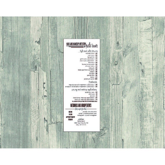 client service palm card template etsy palm cards template