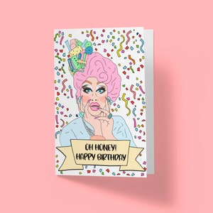 RuPaul&#39;s Drag Race | Happy Birthday | Trixie Mattel | Greetings Card | Customised Personalised Drag Queen