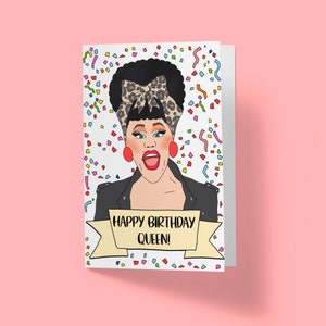 RuPaul&#39;s Drag Race | Happy Birthday | Thorgy Thor | Greetings Card | Customised Personalised Drag Queen