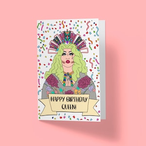 RuPaul&#39;s Drag Race | Happy Birthday | Kim Chi | Greetings Card | Customised Personalised Drag Queen