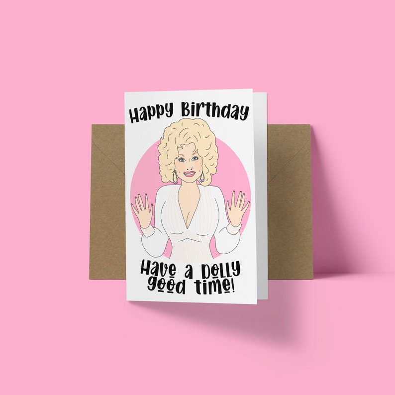 Dolly Parton Happy Birthday Greetings Card Happy Etsy