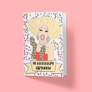 RuPaul&#39;s Drag Race | Happy Birthday | Alaska | Greetings Card | Customised Personalised Drag Queen