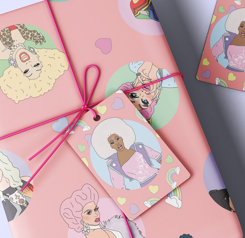 Drag Race All Queens Wrapping Paper Gift Wrap 1 Sheet and Etsy