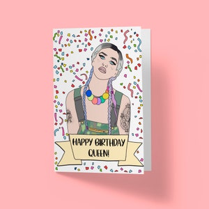 RuPaul&#39;s Drag Race | Happy Birthday | Adore Delano | Greetings Card | Customised Personalised Drag Queen