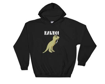 Rawrg! Hoodie - Adorable Pirate Dinosaur Hoodie - Dinosaur Hoodie - Pirate T-Rex Hoodie