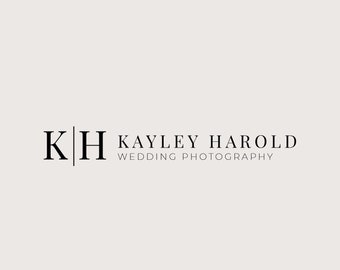 Wedding Photography Logo Template || Minimalist Initials Logo and Watermark, Small Business Logo, Logo Creator - S08-2