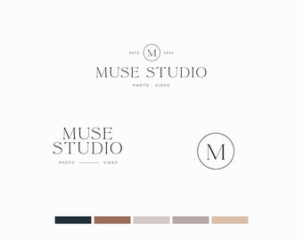 Modern Photography Logo Design, Minimalist Logo and Watermark, Event Planner Logo, Elegant Branding, Premade Logo Packages - S118