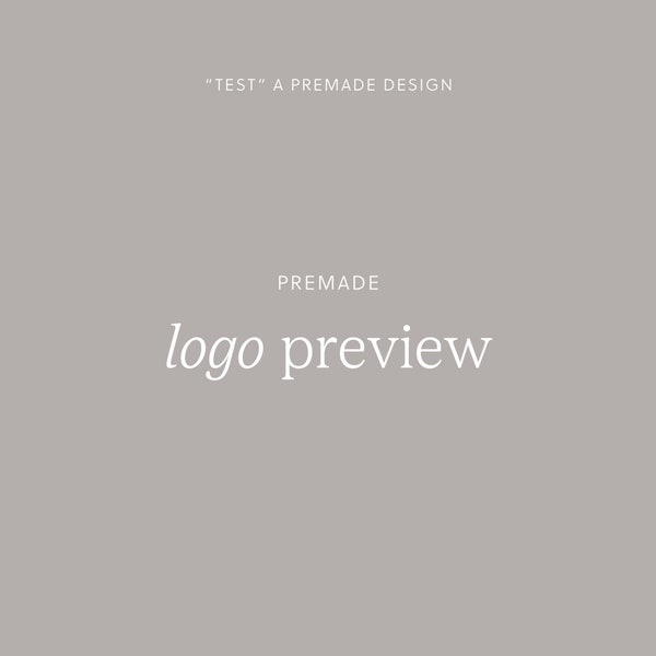 Premade Logo Preview