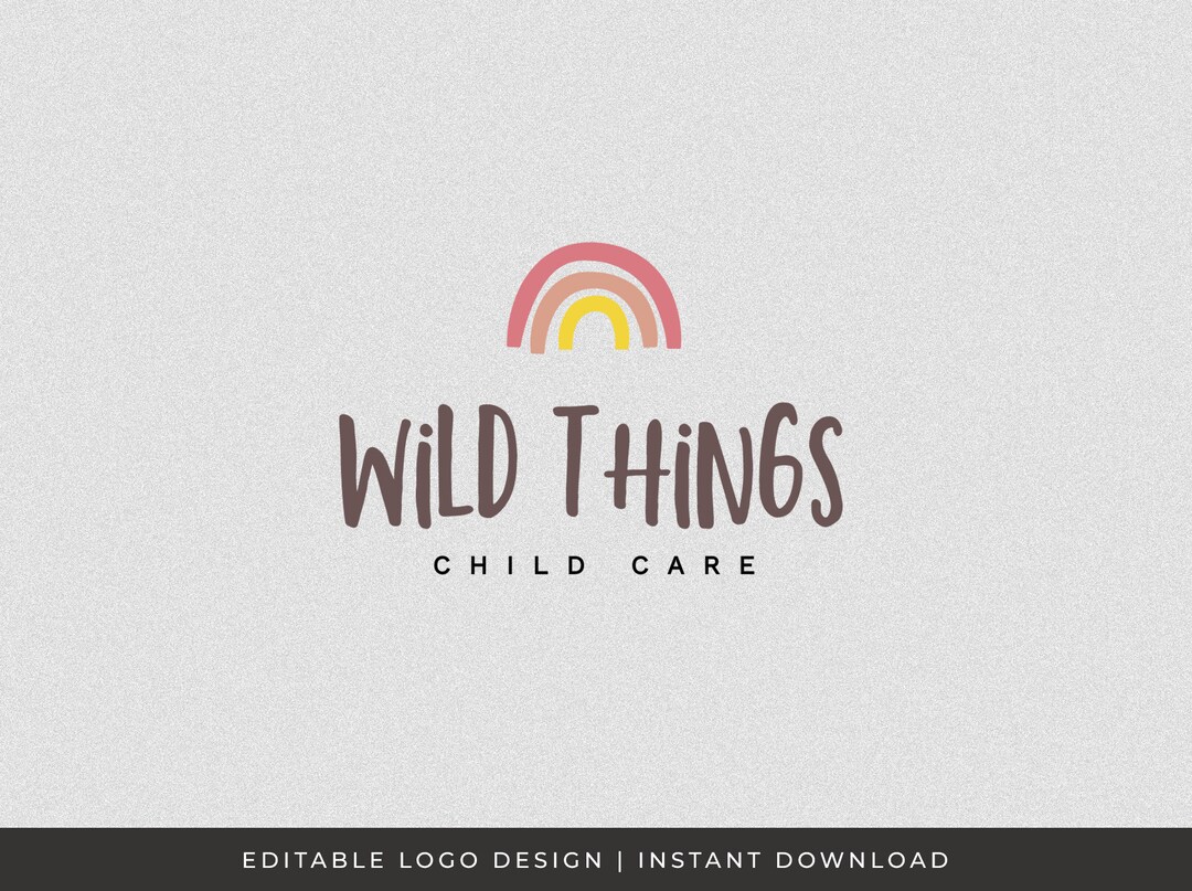 Editable Logo Design Baby Logo Daycare Logo DIY Children s Boutique