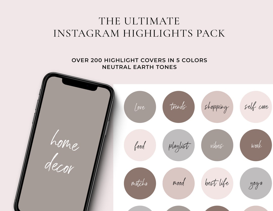 Ultimate Instagram Highlights Pack in Neutral Earth Tones - Etsy