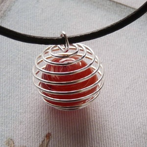 Spiral Cage Necklace and Free Crystal