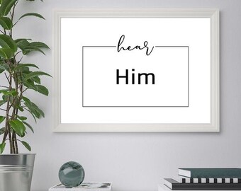 Hear Him LDS Wall Art Printable Quote LDS Printable LDS - Etsy