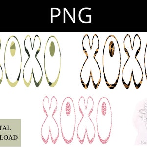 XOXO Bundle Leopard Camo Png Sublimation DIGITAL Download Instant Download PNG