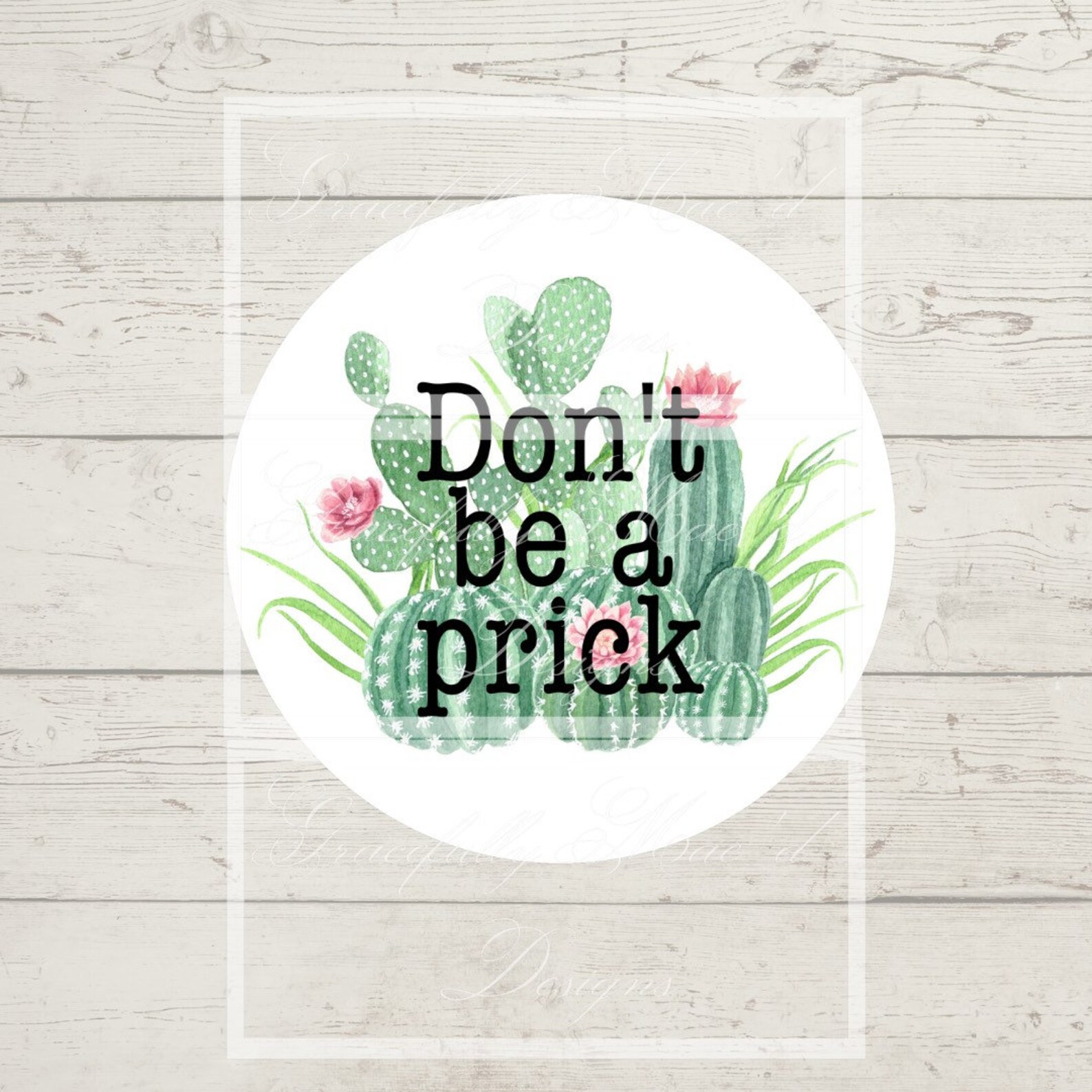 Prick cactus Custom Car Freshie Cardstock Freshie Supplies