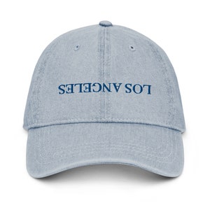 Denim Los Angeles Embroidered Hat - Upside Reverse