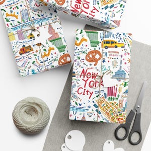 Carta da regalo di New York City / Carta da regalo colorata di New York per feste, compleanni, celebrazioni, amanti dei viaggi, decorazioni urbane
