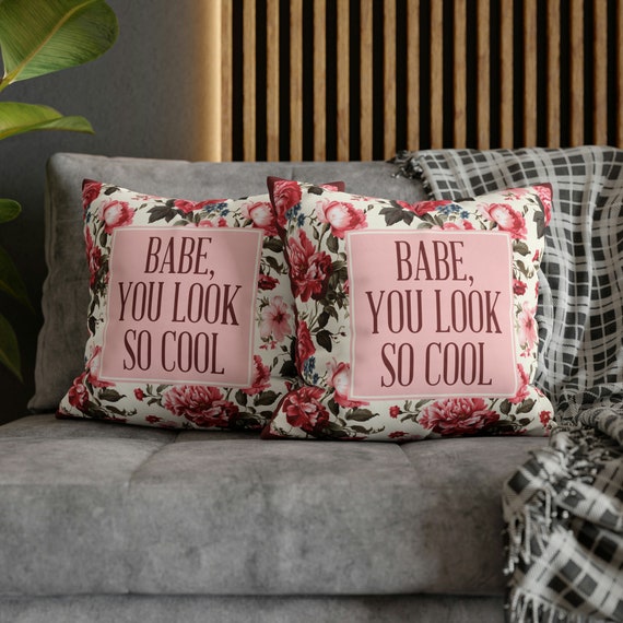 Federa Per Cuscino Quadrata 45x45 Cm – Stile Shabby Chic Rosa Floreale – Morbido Velluto Di Cotone – ZOEO
