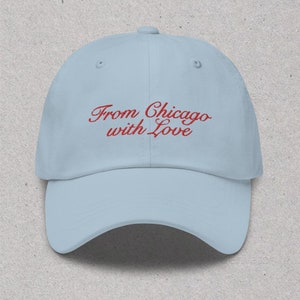 with Love Dad Hat | Chicago | Embroidered | Minimalist Cap | Illinois