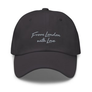 com amor chapéu jeans | Londres | Bordado | Boné Minimalista | o Reino Unido