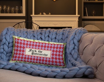Almohada "A la mierda con el patriarcado" / Cojín decorativo / Demasiado bien / Decoración estética feminista / Roe v Wade / Fan de Taylor / Derechos de las mujeres