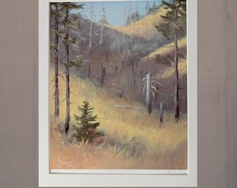 Signed by Artist - Wildfire Ravine Landscape Art Giclee Print