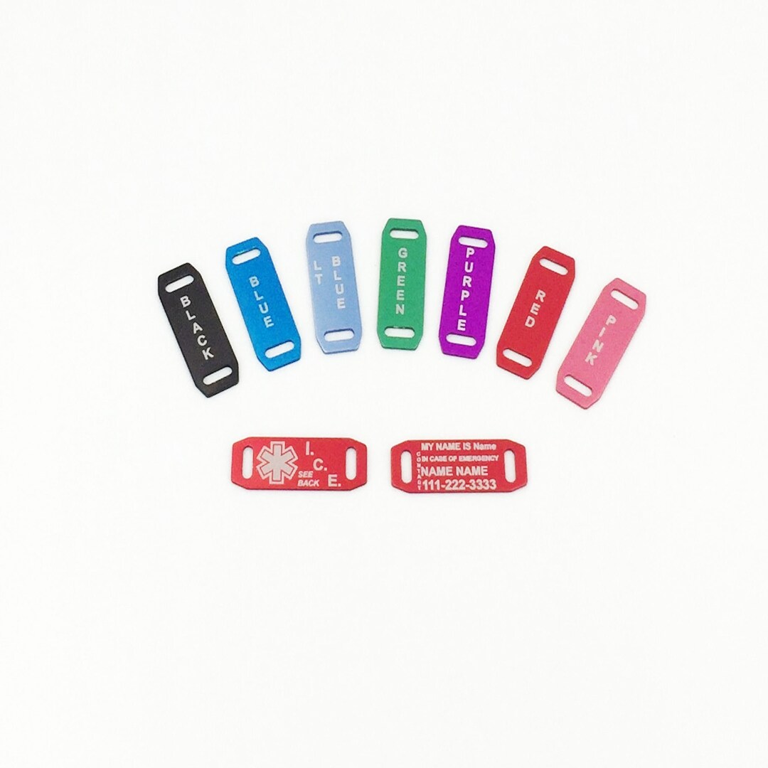 Emergency ID, Medical Alert, Boot Tag, Shoe Tag, Runner Id, Medical Tag