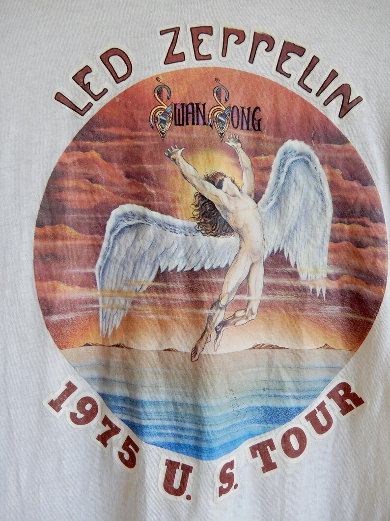 Led Zeppelin 1975 US Tour True Vintage T Shirt Etsy