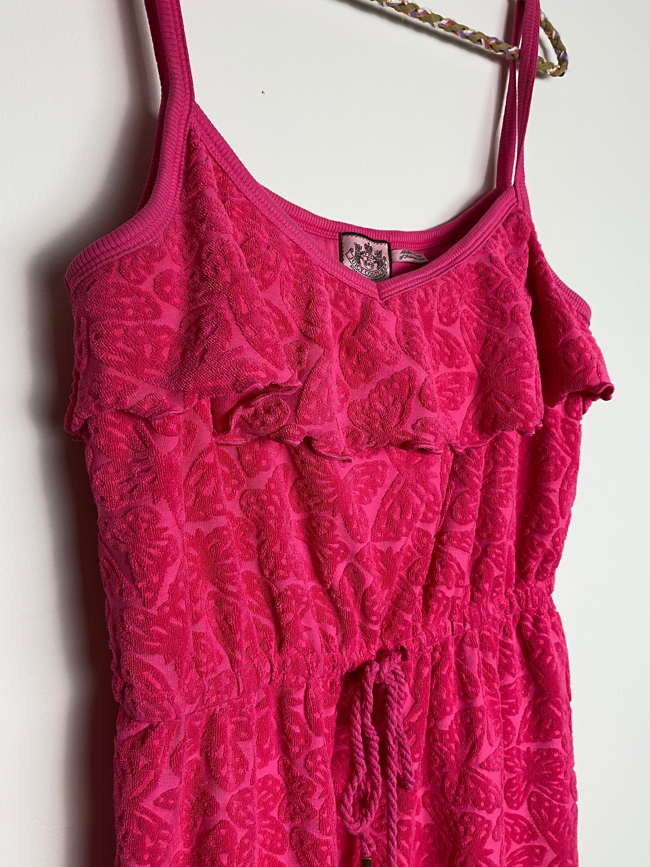 Y2K Hot Pink Juicy Couture Terry Cloth Sundress - Etsy