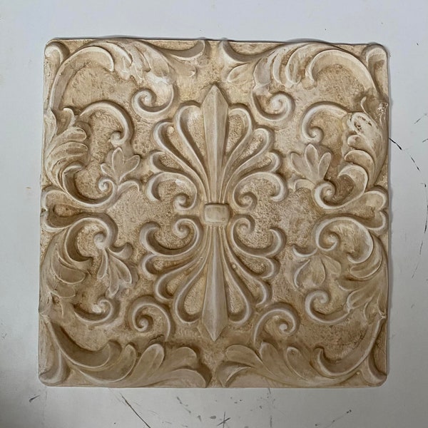 Elegant Decorative Kitchen Backsplash Relief Tile in Antique Stone finish