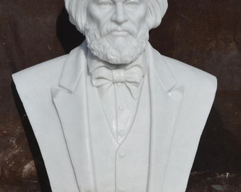 Frederick Douglass 100% MARBLE BUST Life-size 27" Sculpture Statue Reproduction