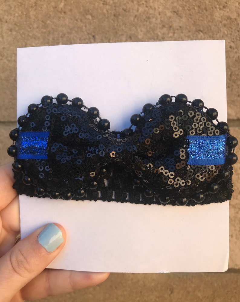 Thin Blue Line Baby Headband Mickey Ears Baby Headband Minnie Ears Thin Blue Line Headband Minnie Headband
