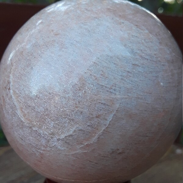 2 9/16"//65mm Peach Moonstone Sphere//Peach Moonstone//from Madagascar//Moonstone