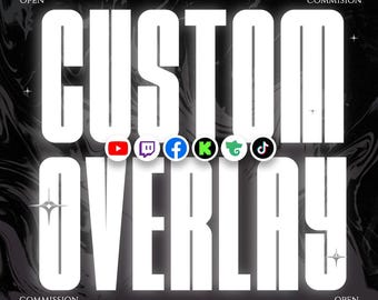 Custom Animated Stream Overlay Pack / Twitch Overlay / YouTube Overlay / Kick Overlay / Facebook Gaming Overlay / TikTok Overlay