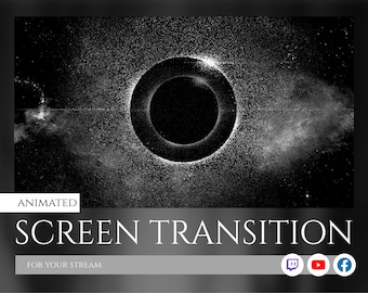 Black Hole Void overlay scene transition for streaming on twitch, youtube, facebook gaming.
