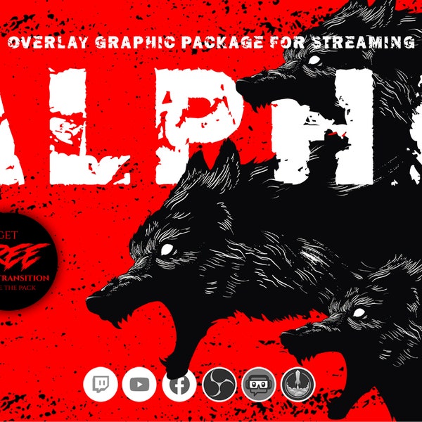 Wolf Twitch Overlay - Etsy
