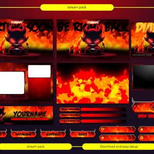 Devil Rings Overlay Animated Stream Overlay Package, Horror, Dark, Devil, Diablo. Twitch ...