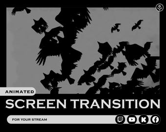 Dark Raven Crow Horde Stream Transition for Obs, Streamlabs, Streamelements