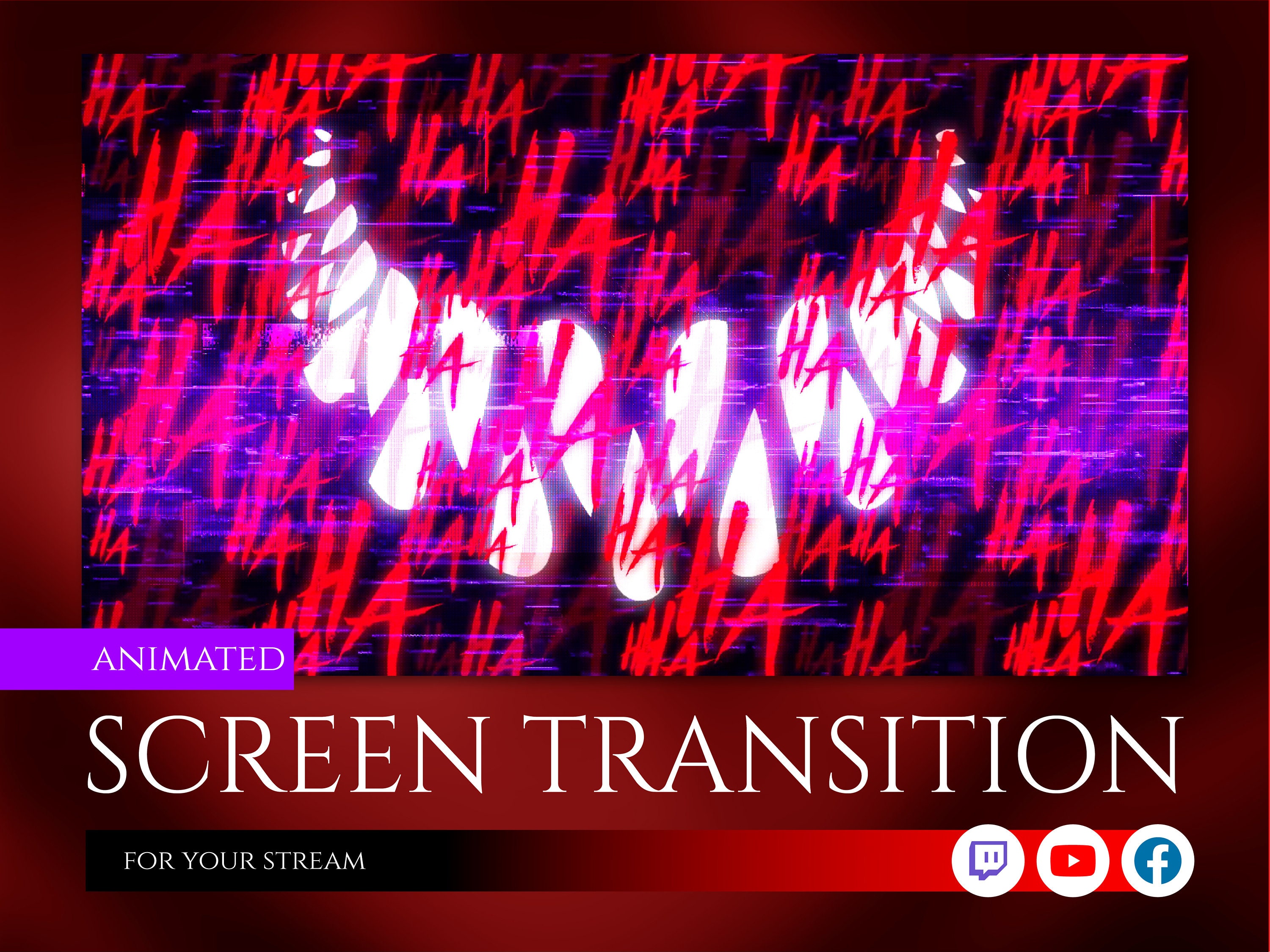 Glitch 3 Transitions for Live Streaming and Video Editing