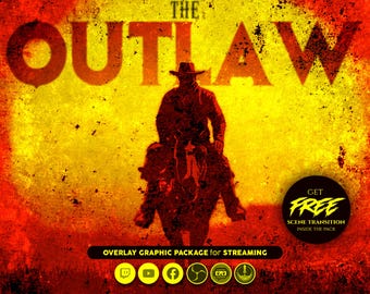 Wild West Twitch Overlay Package – Outlaw Cowboy Stream Theme for OBS, Streamlabs & Streamelements