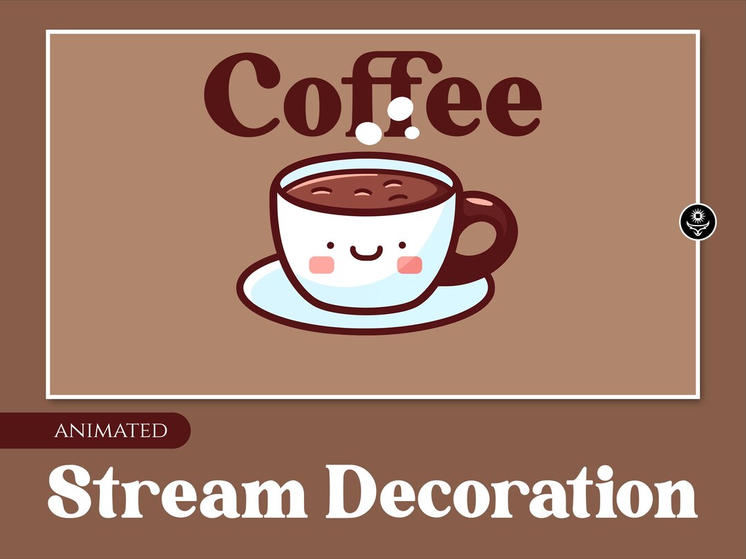 Animated Stream Decoration, Stream Companion, Chill, Cute Coffee ...
