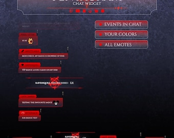 Horror Pentagram Twitch Chat Widget, Animated Goth Chat Overlay for Streamers & Gamers, YouTube Chat Widget, Kick Chat Box