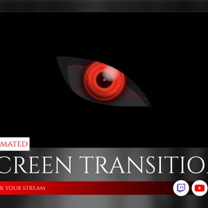 anime eye stinger transition, screen transition, twitch screen transition. for live stream on twitch, youtube and facebook gaming. version 3