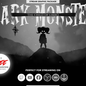 Child of Limbo Animated Dark Horror Stream Overlay Package: Twitch, YouTube, Facebook, Kick