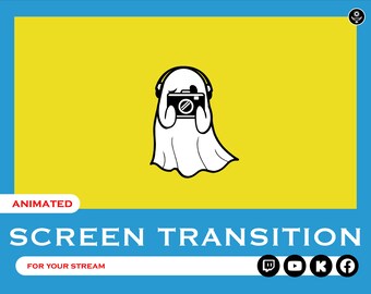 ghost photo, spirit photo animated scene stinger transition for streaming on twitch, youtube, Facebook gaming, kick