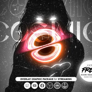 Cosmic Abyss Aura Stream Overlay | Mörk rymdtema Stream Pack