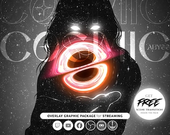 Cosmic Abyss Aura Stream Overlay | Dark Space Theme stream Pack
