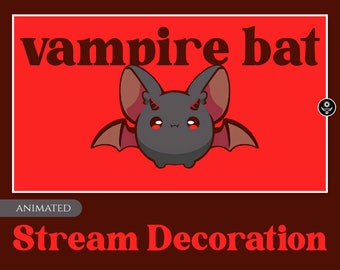 animated stream decoration, stream companion, vampire bat. vampire overlay, bat overlay, twitch overlay, stream setup